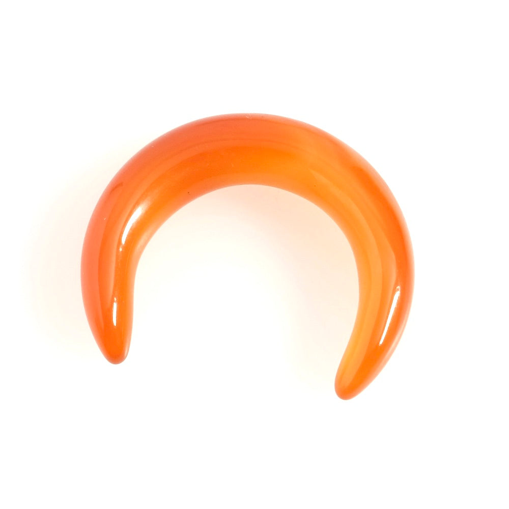Horn Moon pendant in natural cornelian stone