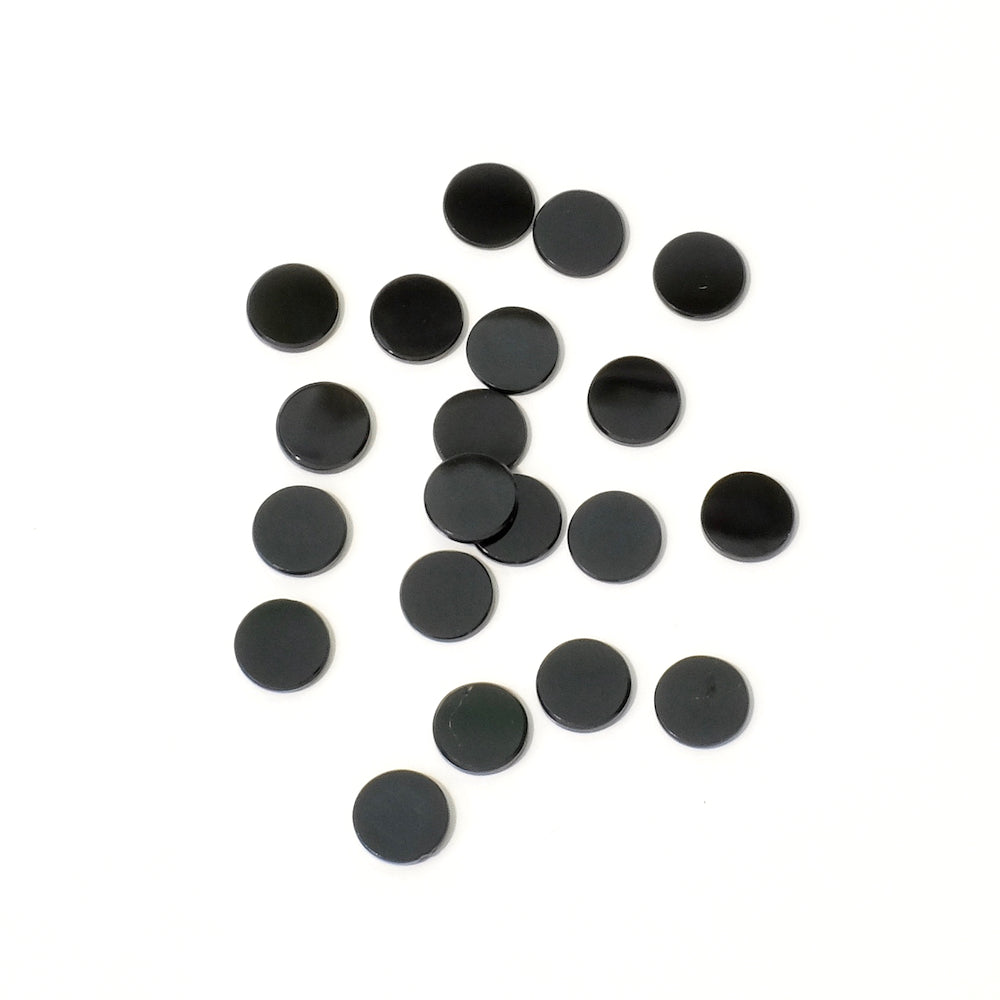 2 Round 6mm flat cabochons in natural stone Spinelle
