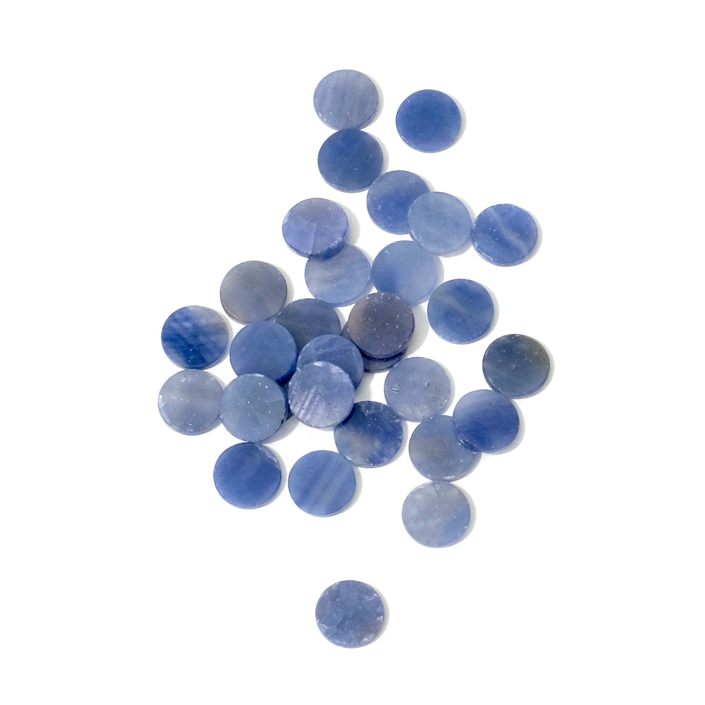 1 Cabochon round 6mm flat natural stone Sapphire