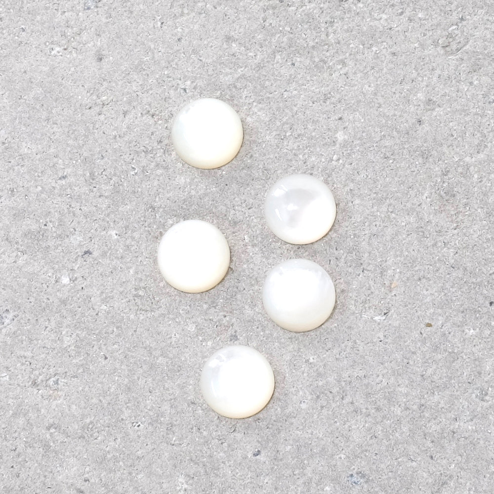 8mm Natural Mother-of-Pearl Cabochon