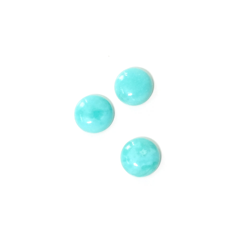 Natural stone cabochon 8mm Arizona Turquoise
