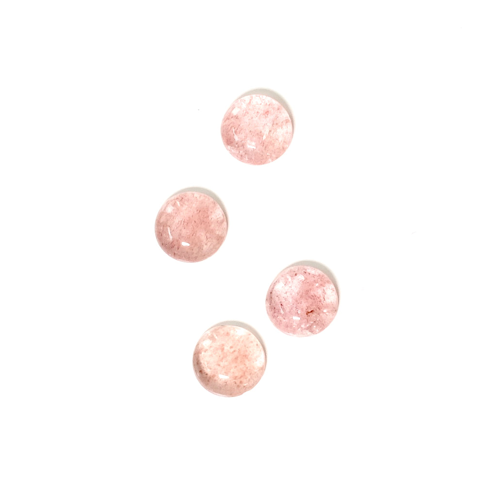 Cabochon natural stone 8mm Strawberry Quartz