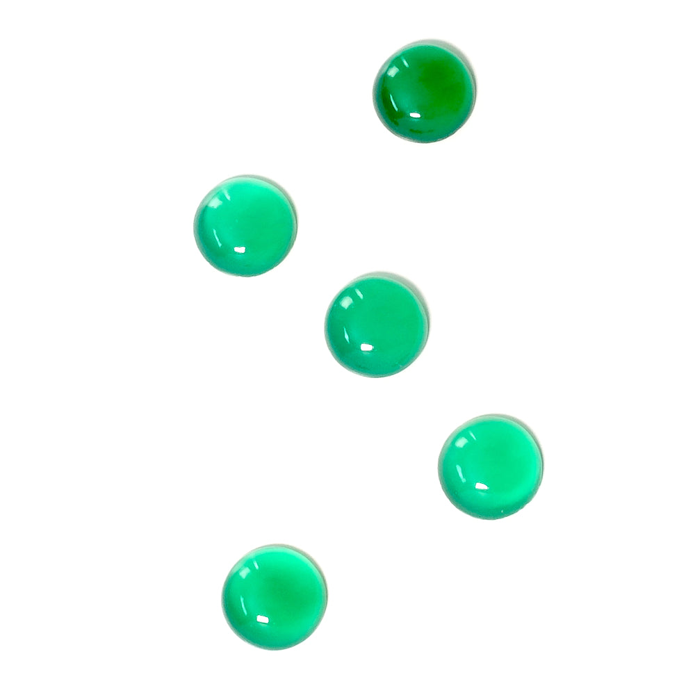 Natural stone cabochon 8mm Green Onyx