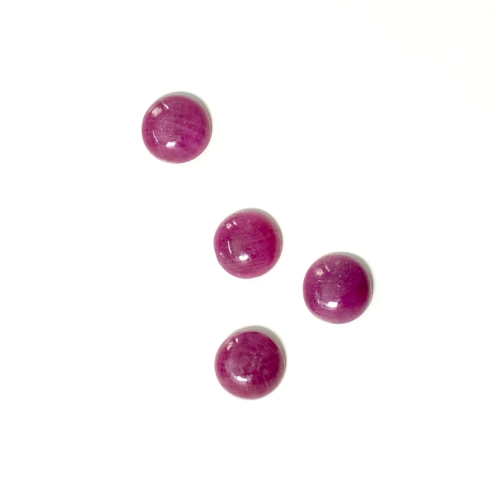 Cabochon natural stone 8mm Ruby