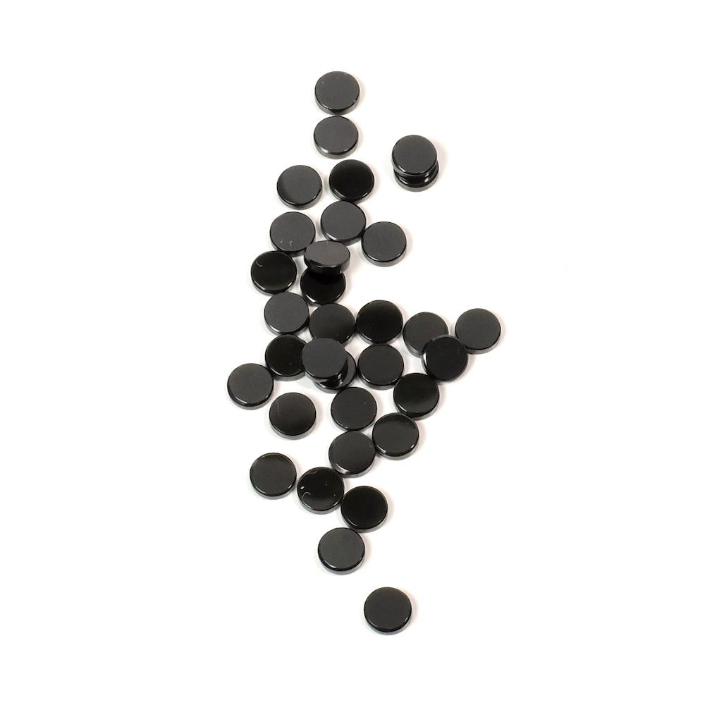 2 4mm flat cabochons of Spinelle natural stone