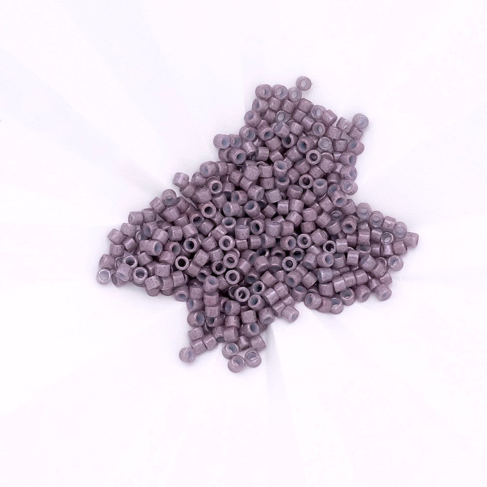 8 grams of Miyuki Délica 11/0 Dark Mauve dyed N°0662 beads