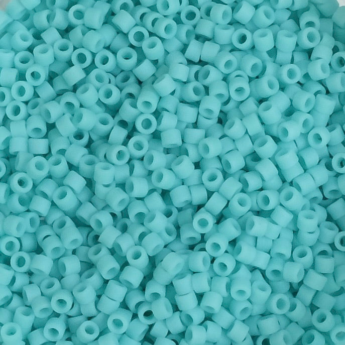 8 grams of Miyuki Délica 11/0 Mat Opaque Sea Opal beads DB1586