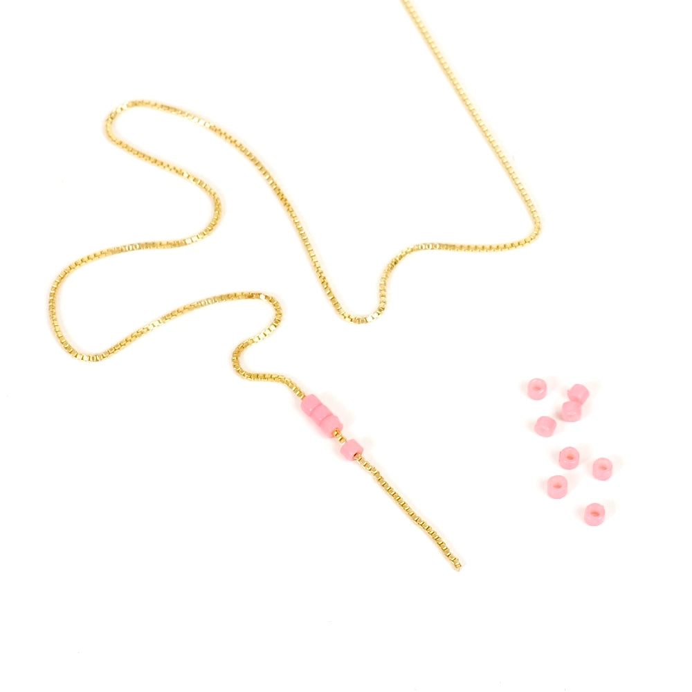 50cm of square link chain 0.5mm in 24K premium gold-plated brass