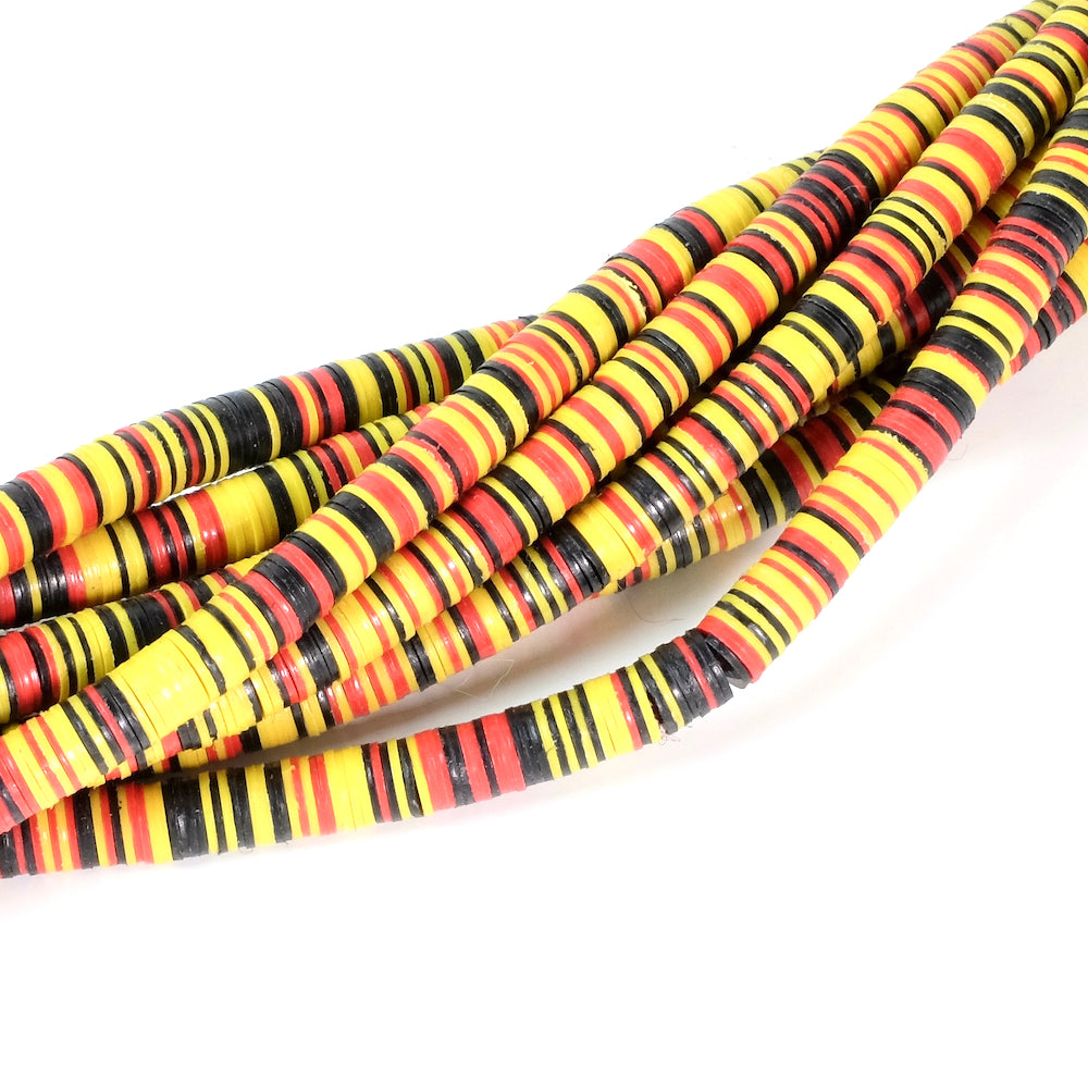 Genuine 6mm Heishi Mix Beads made from African Vulcanite vinyl - BRUSSELS