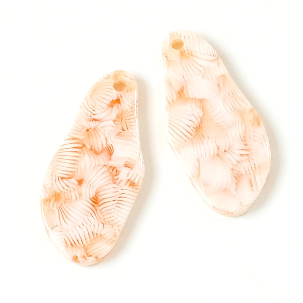 2 CORAIL Rose acetate pendants