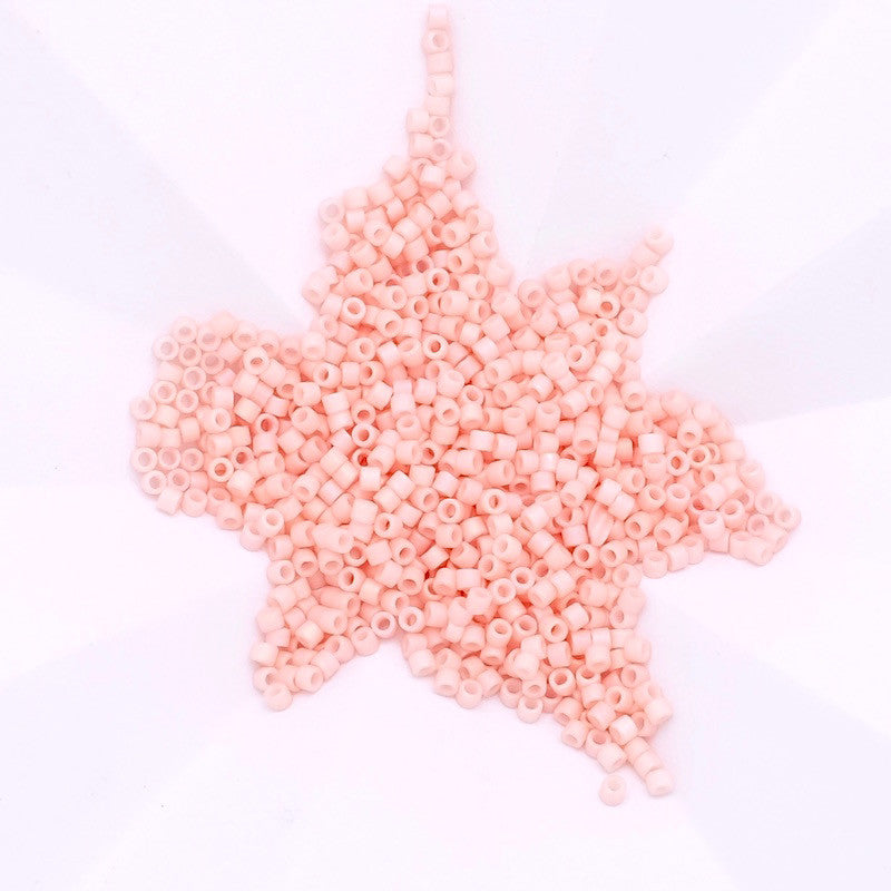 8 grams of Miyuki Délica 11/0 Beads, Coral Pink N°1523