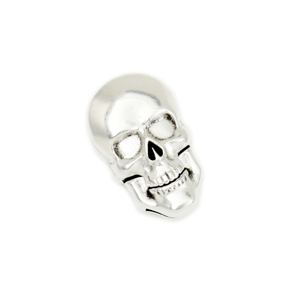 Skull magnetic clasp in silver Zamak for 10mm strap