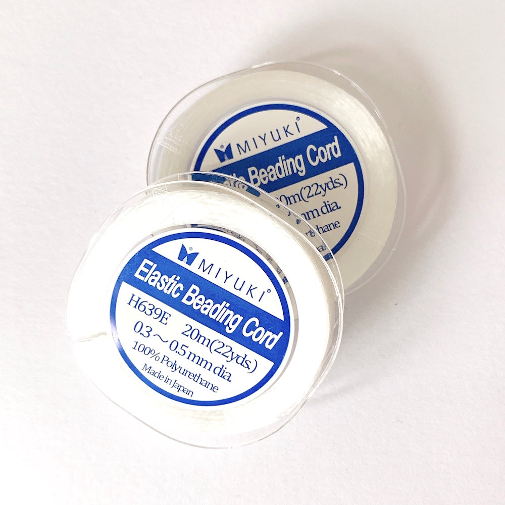 20-meter spool of Miyuki elastic thread 0.3-0.5mm Transparent