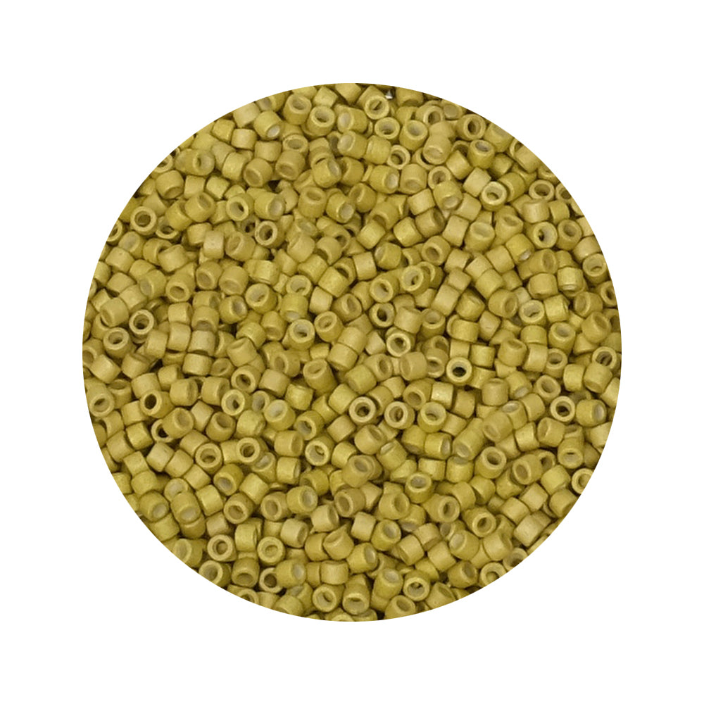 8 grams of Miyuki Délica 11/0 Galvanized Matte Zest DB1164 beads