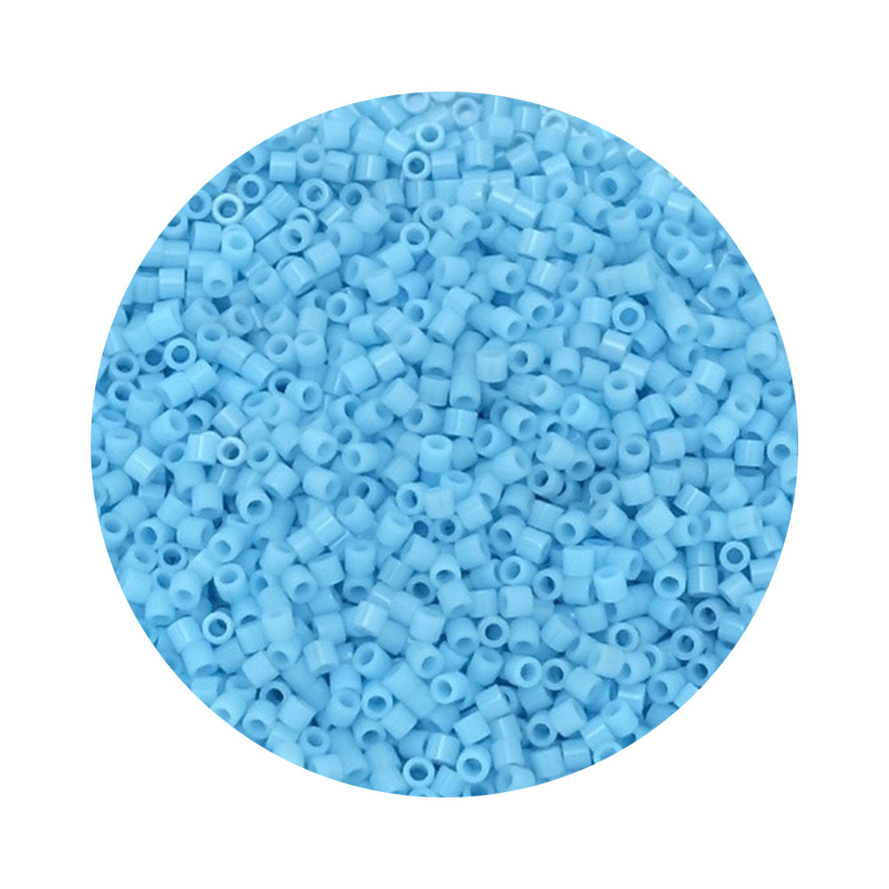 5 grams of Miyuki Délica 15/0 Opaque Light Blue DBS 0725 beads