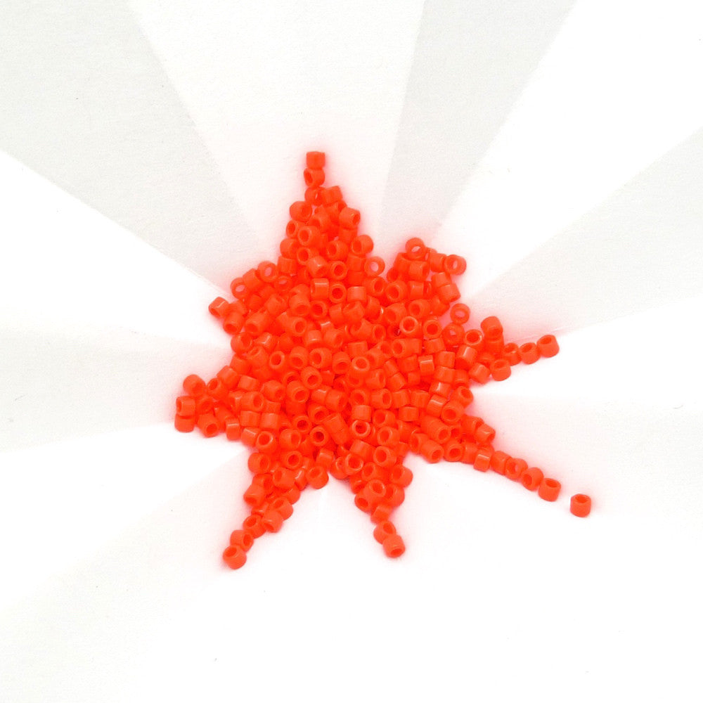 8 grams of Miyuki Délica 11/0 Beads, Opaque Orange N°722