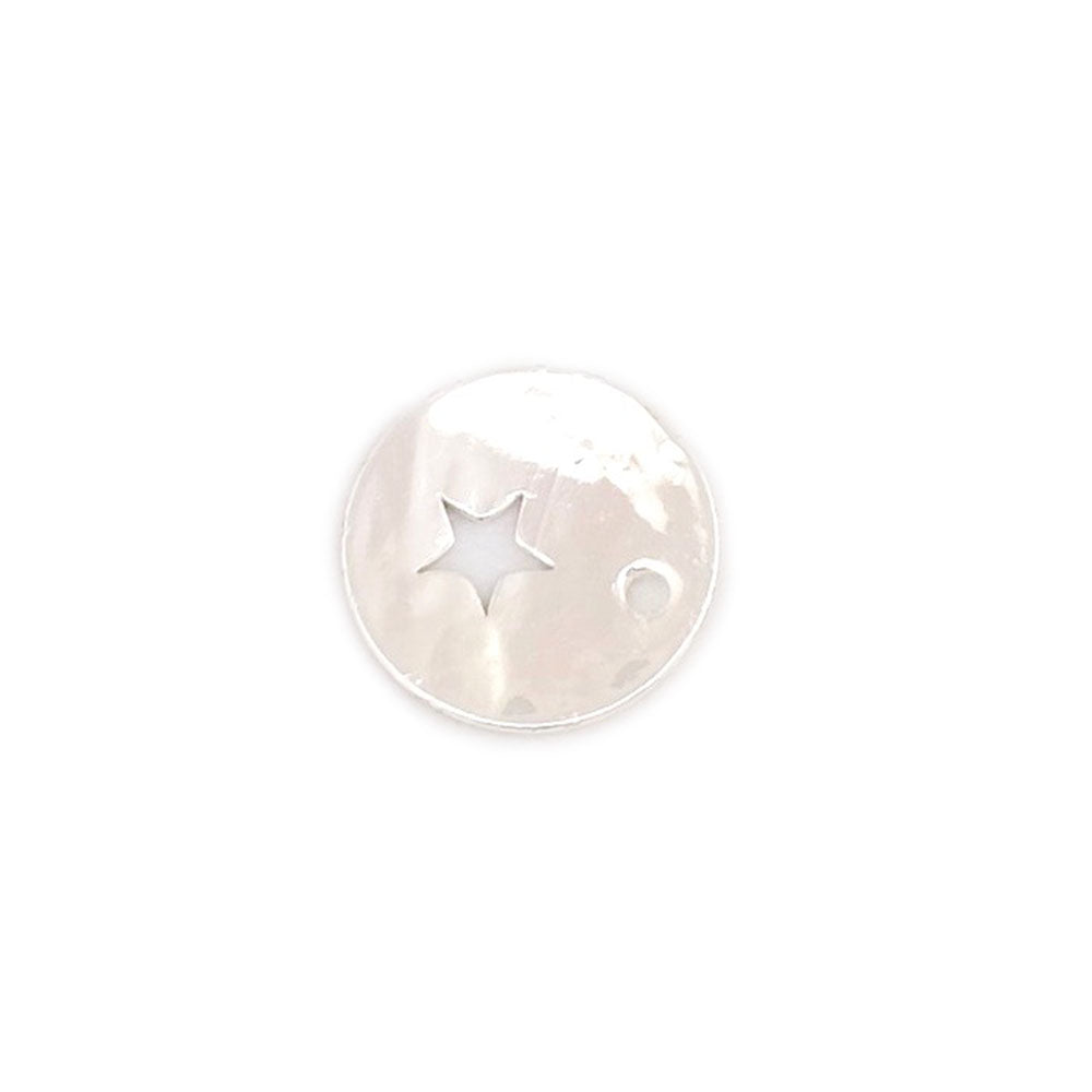 4 Hammered Star 10mm Pendants in 925 Premium Silver Plated Brass