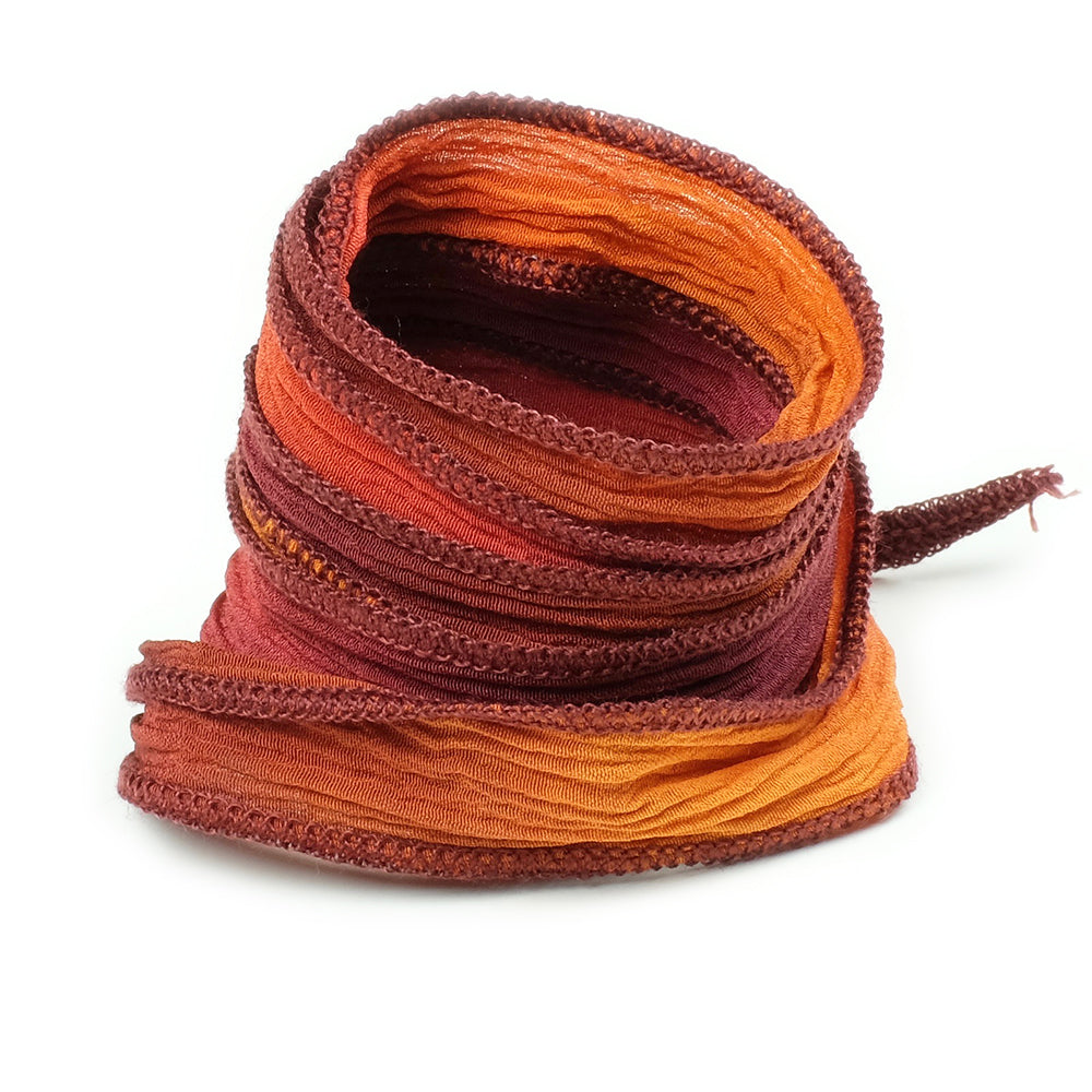 Hand-dyed silk ribbon No. 60, Sunset