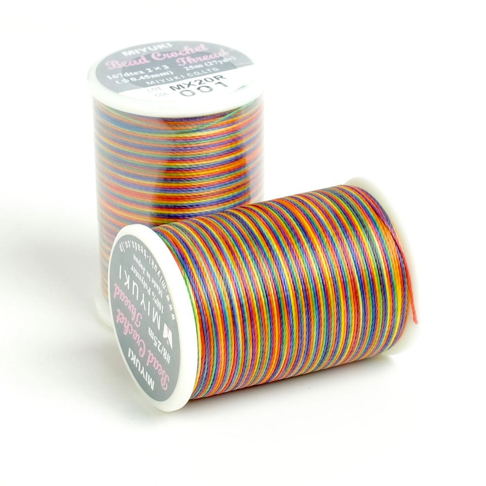Miyuki Bead Crochet 0.45mm 25 meter Spool No. 01 Rainbow