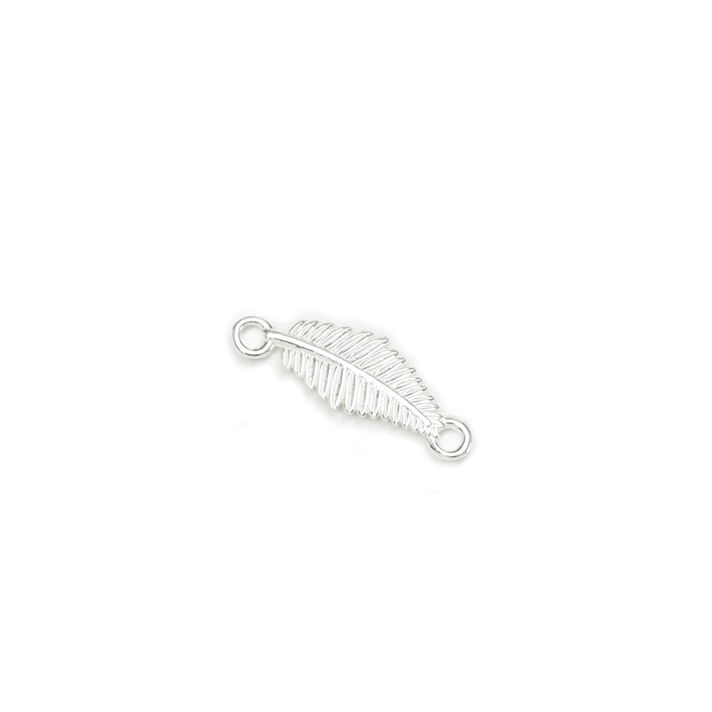 Boho Feather Connector in 925 Sterling Silver