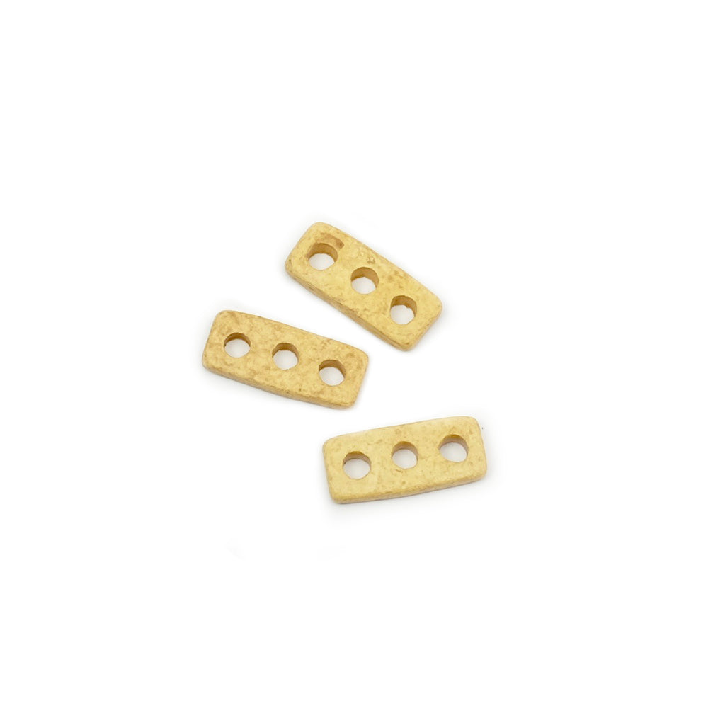 10 cream ceramic rectangle separator beads