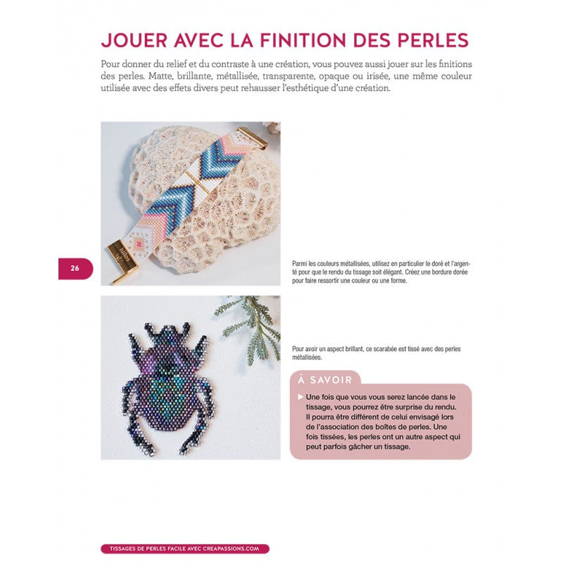 Book &amp;quot;Bead Weaving&amp;quot; by &lt;tc&gt;Perles Corner&lt;/tc&gt; published by Créapassions